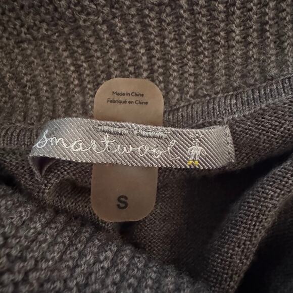 SmartWool Brown Cowl Neck Merino Wool Pullover Sweater Size Small - Picture 3 of 6